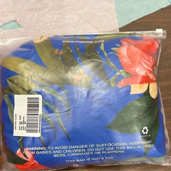 PQ SWIM Cora Floral Blue Cover-Up Pants.Size M/L - Picture 15 of 15